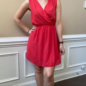 Red V-Cut Dress